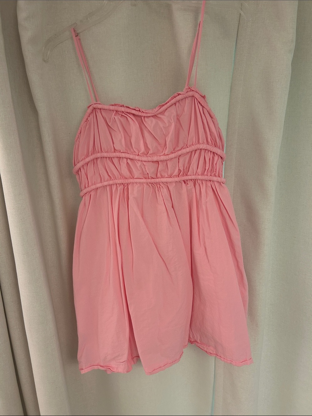 Pink Spaghetti Strap Babydoll dress